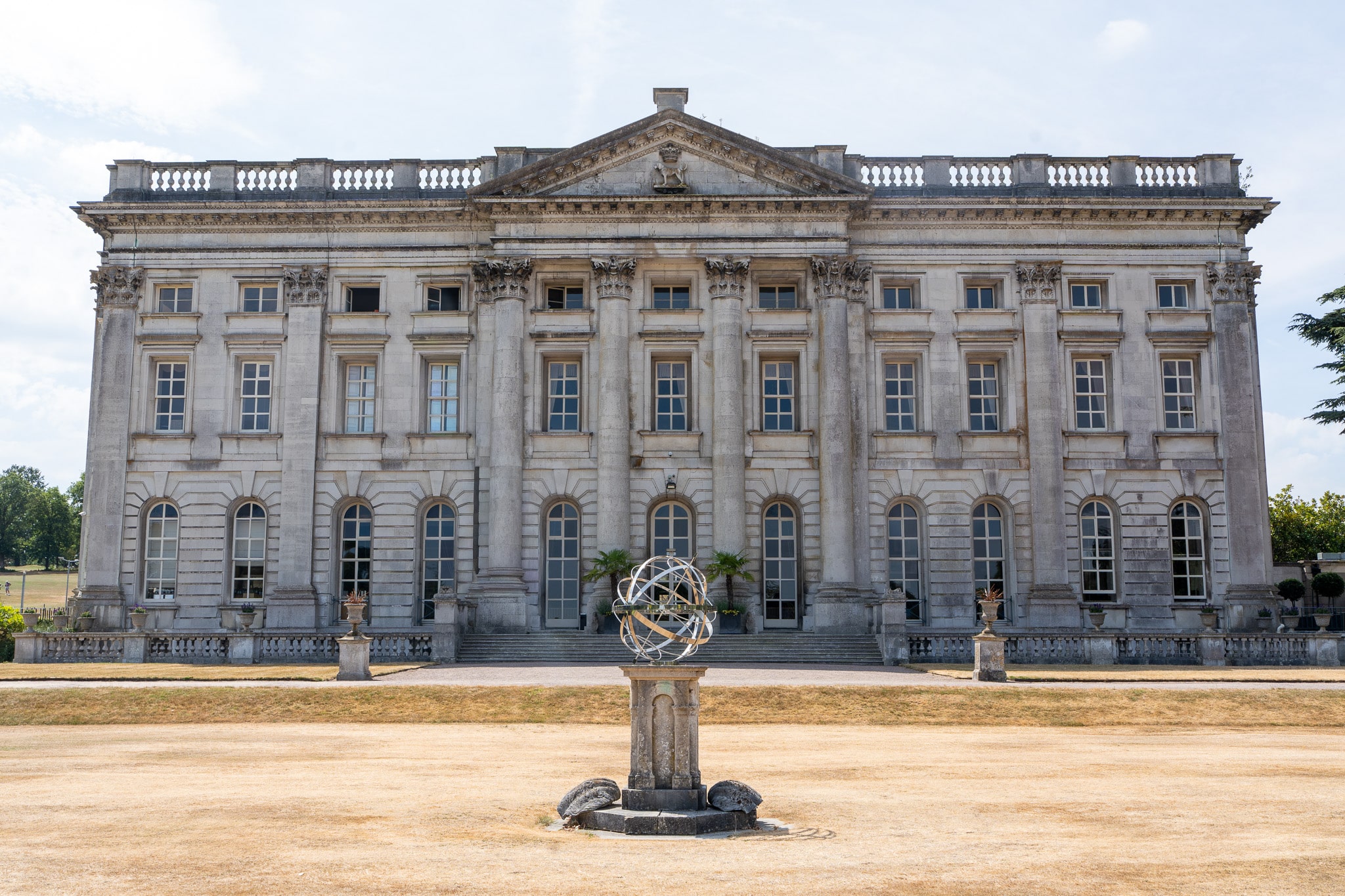 The garden front and sundial at Moor Park, Rickmansworth
