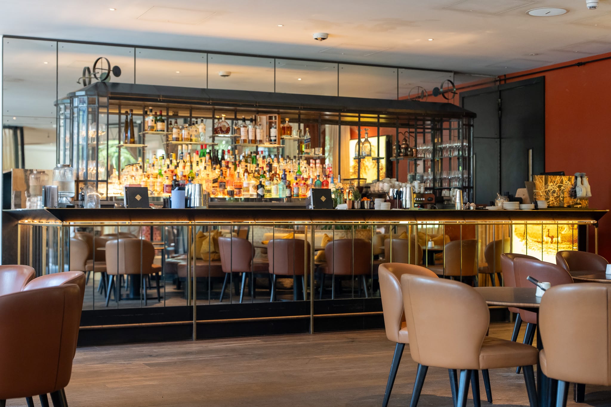 The Glasshouse bar at The Grove — cocktails from the estate’s own garden