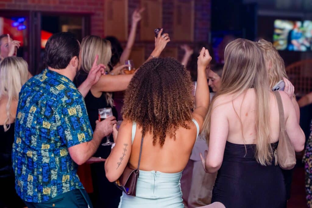 A packed dance floor at a 40th birthday party near Wendover